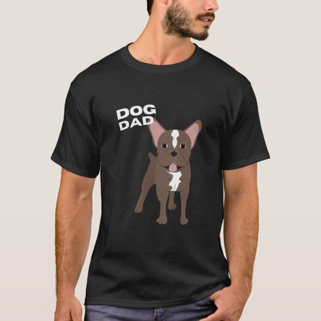 Camiseta Homem-Pai de Cachorro Marrom (Frente)