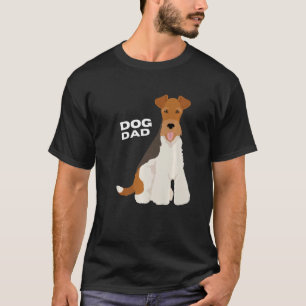 Camiseta Homem-Pai de Cão Branco Tan e Raposa Negra