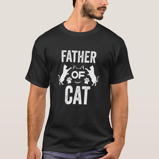 Camiseta Homem Pai De Gato Citações Pai De Gato Me (Frente)