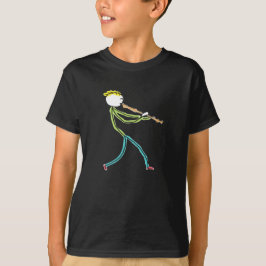 Camiseta Homem-palito Tocando Flauta