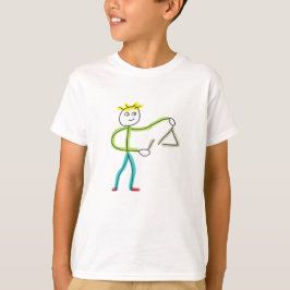 Camiseta Homem-Palito Tocando Triângulo