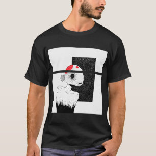 Camiseta homem peixe dourado - estética de terror