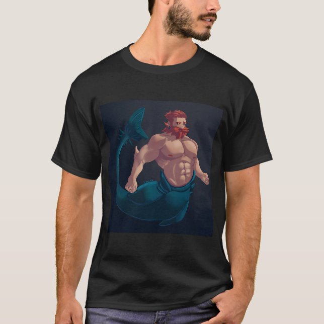 Camiseta homem-peixe ruivo (Frente)