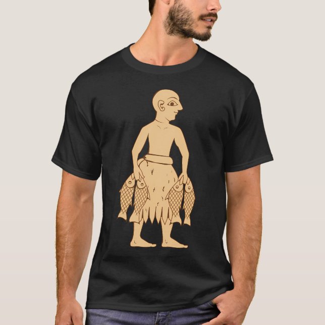 Camiseta homem-peixe sumério (Frente)