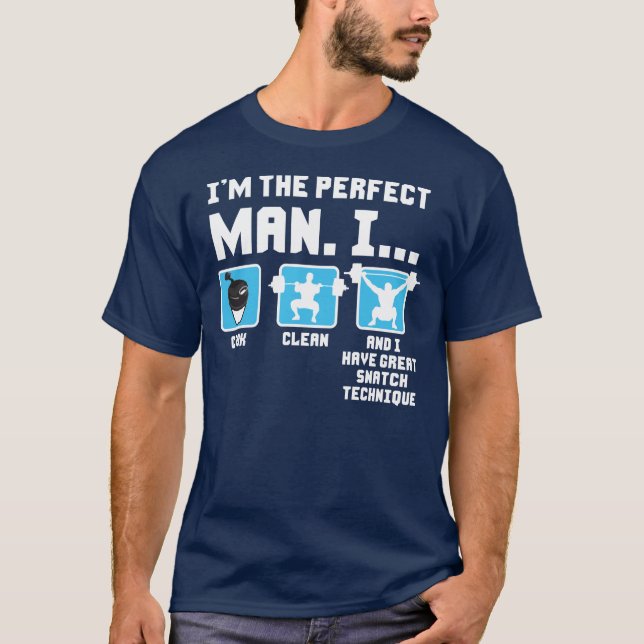 Camiseta Homem Perfeito - Giro Engraçado (Frente)