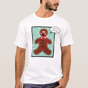 Camiseta Homem personalizado de pão de Natal