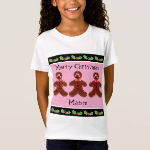 Camiseta Homem Personalizado de Pão de Natal Bonito
