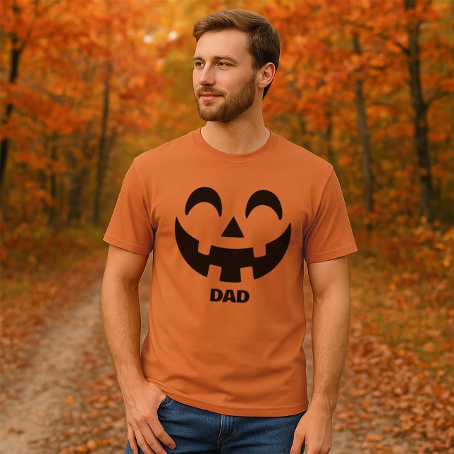 Camiseta Homem Personalizado Jack-O-Lanterna no Dia das Bru (Men's Jack O' Lantern Halloween Basic Dark T-Shirt)