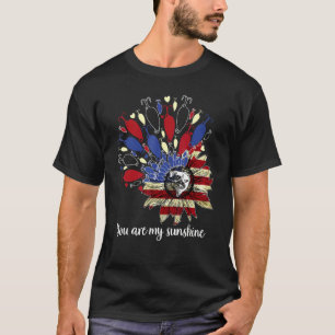 Camiseta Homem Pescador 4 De Julho Pesca Bandeira Americana