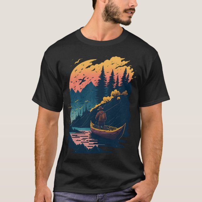 Camiseta homem pescando (Frente)