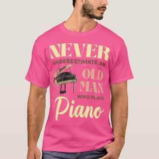 Camiseta Homem Pianista Músico Aposentado Aposentadoria