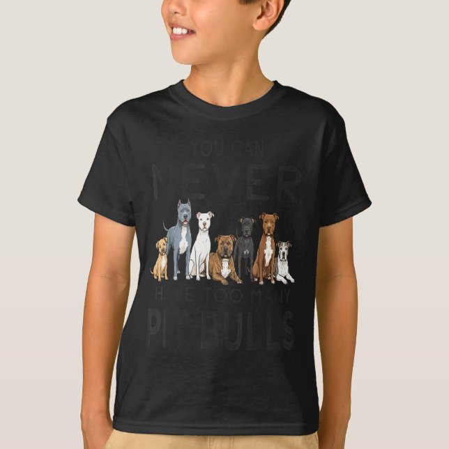 Camiseta Homem pode ter muitos cães pit bull engraçado pitb (Frente)