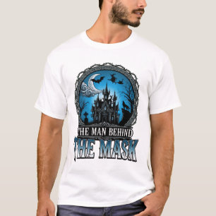 Camiseta Homem Por Trás da Máscara Halloween Casa Assombrad
