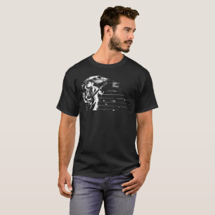 Camiseta Homem preto & branco do banjo - t-shirt