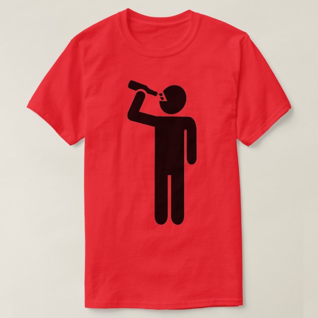 Camiseta Homem que bebe (Frente do Design)