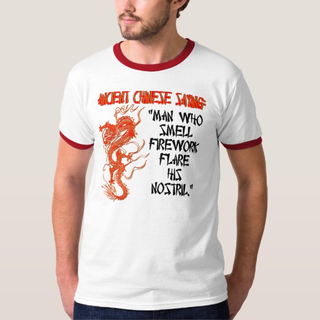 Camiseta Homem que cheira o fogo-de-artifício (Frente)