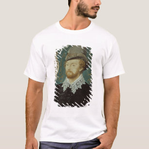 Camiseta Homem que clasping a mão de uma nuvem