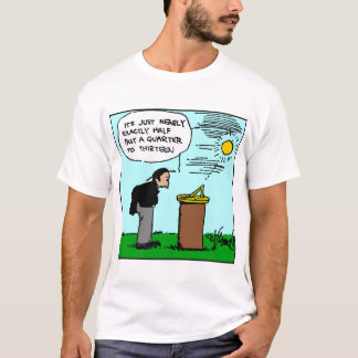 Camiseta Homem que lê um t-shirt do Sundial (arte de Rube