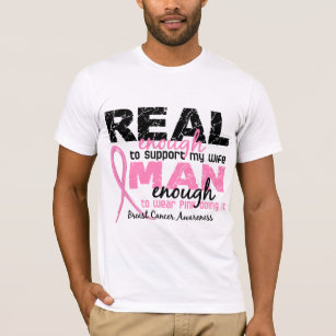 Camiseta Homem real bastante bastante cancro da mama da