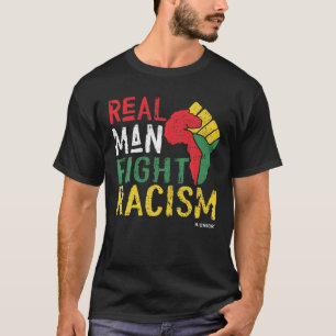 Camiseta Homem Real Luta Contra O Racismo Orgulho Africano
