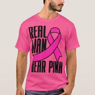 Camiseta Homem Real Veste Cancer de Mama Rosa Rosa Rosa Ros
