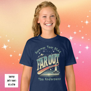Camiseta Homem Retro Slogan Família Personalizada de Longe