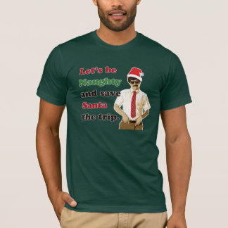 Camiseta Homem rude do papai noel do bigode dos anos 70