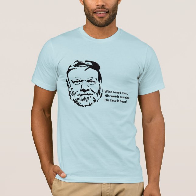 Camiseta Homem sábio da barba (Frente)
