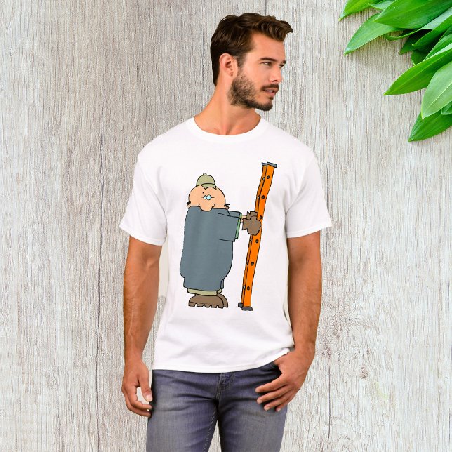 Camiseta Homem Segurando Uma Escada (Criador carregado)