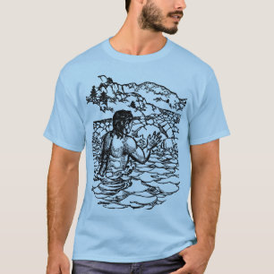 Camiseta Homem Sereia Merman em água Fantasia conto de fad