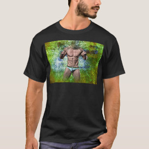 Camiseta Homem sexy muscular branco de SlipperyJoe, alto-fa