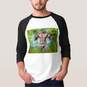 Camiseta Homem sexy muscular branco de SlipperyJoe, alto-fa