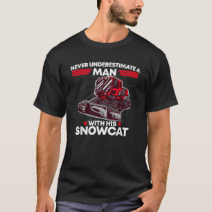 Camiseta Homem Snowcat Pai Groomer Esportes de Inverno Lega