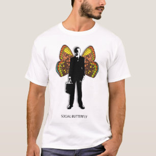 Camiseta Homem social da borboleta