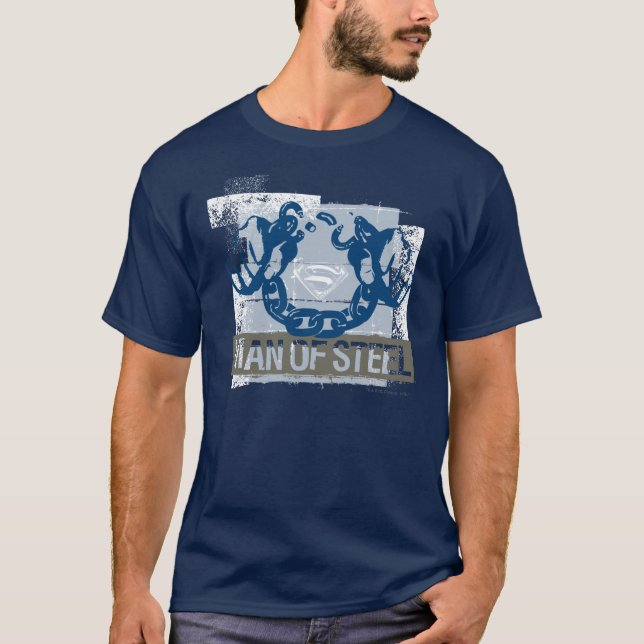 Camiseta Homem Super-Homem de Aço (Frente)