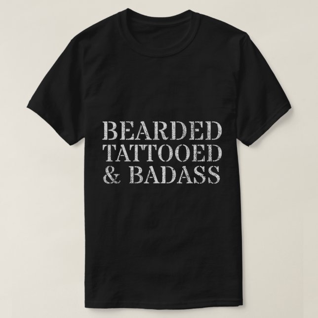 Camiseta Homem Tatuado Tatuado Tatuado Tatuando Urso Engraç (Frente do Design)