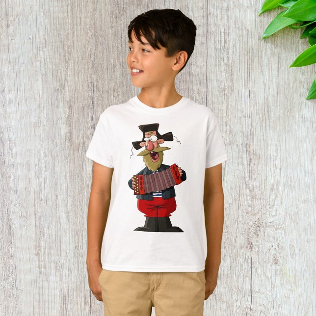 Camiseta Homem Tocando o Acordeão (Criador carregado)