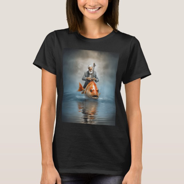 Camiseta Homem Tocando o Baixo (Frente)
