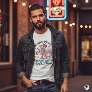 Camiseta Homem Vaqueiro Estiloso Texto - Aconchegante Tendê
