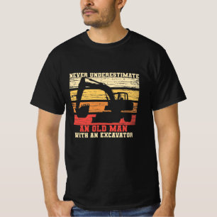 Camiseta Homem Velho Com Escavador