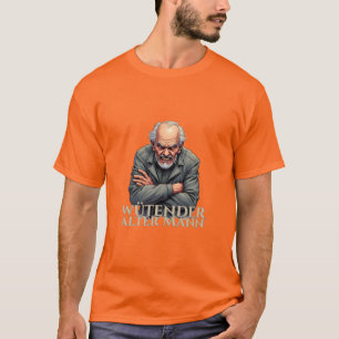 Camiseta Homem Velho Irritado – Ilustração de Desenho Anima