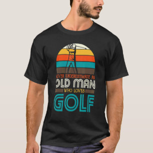 Camiseta Homem Velho Que Ama Bola De Golfe Golfe Fun Pai Av