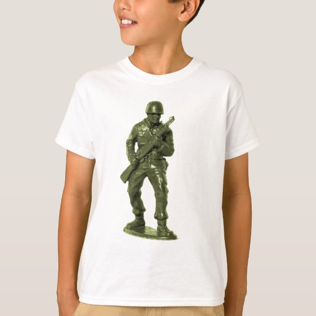 Camiseta Homem verde do exército (Frente)