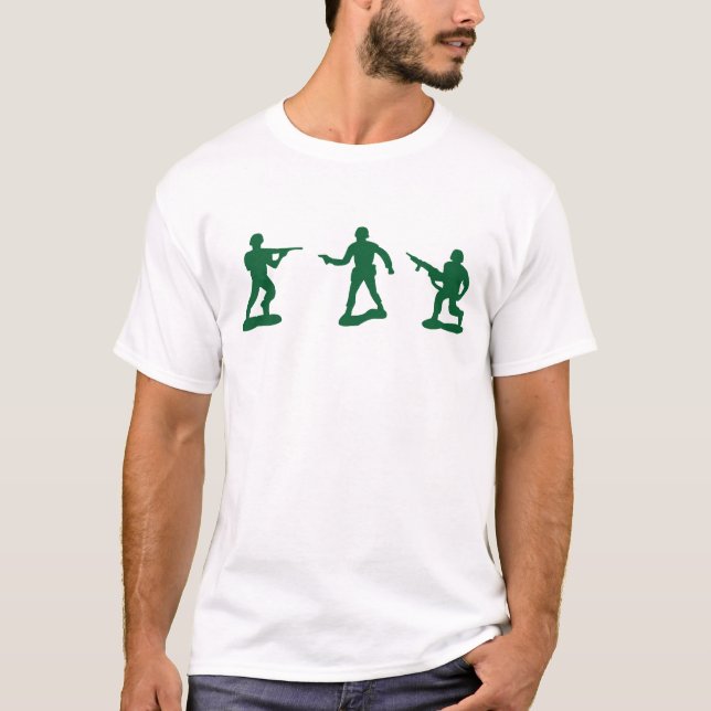 Camiseta Homem verde do exército (Frente)