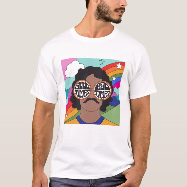 Camiseta Homem vestindo óculos (Frente)