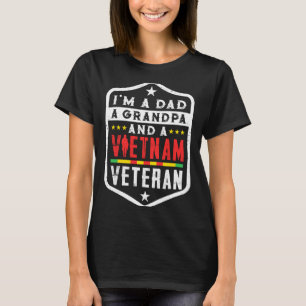 Camiseta Homem Veterano Pai Avô Vietnã Honorável