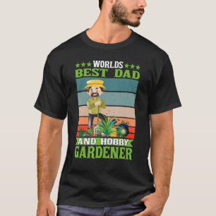 Camiseta Homem Vintage Melhor Pai do Mundo e Jardineiro Hob