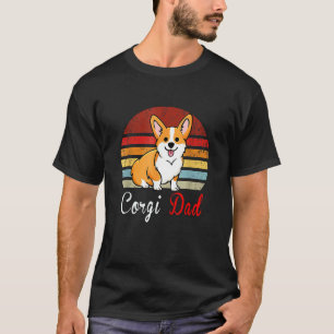 Camiseta Homem Vintage Retro Corgi Cachorro Amor Pai Mãe Me