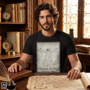 Camiseta Homem Vitruviano de Leonardo da Vinci