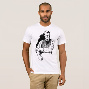 Camiseta Homem Zangado - Ilustração Vintage Engraçada